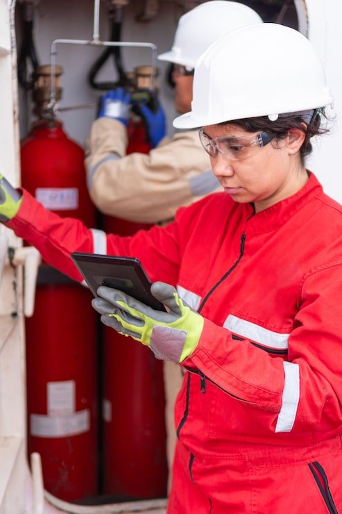 latin-female-engineer-with-tablet-collaborating-industrial-setting_531091-9303